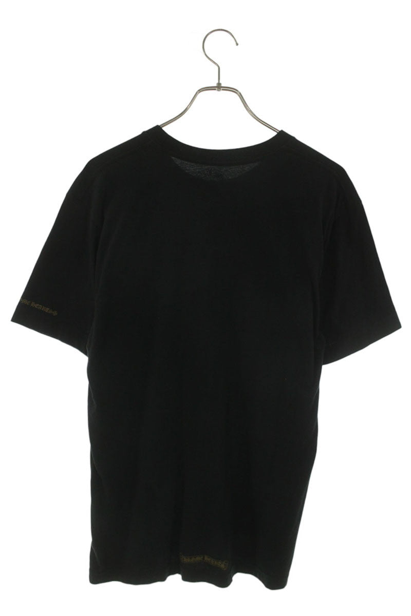 Chrome Hearts Neck Logo Print T-Shirt Black/Gold Size M