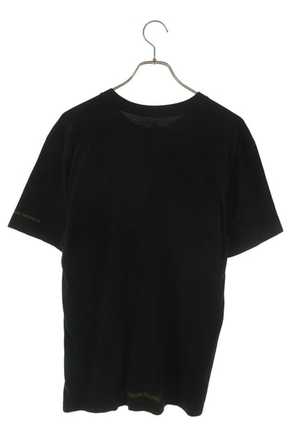 Chrome Hearts Neck Logo Print T-Shirt Black/Gold Size M