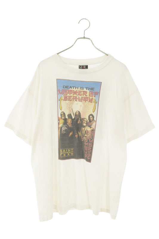 SAINT MICHAEL "WITHPUTFEAR" Vintage Print Tee White Size L