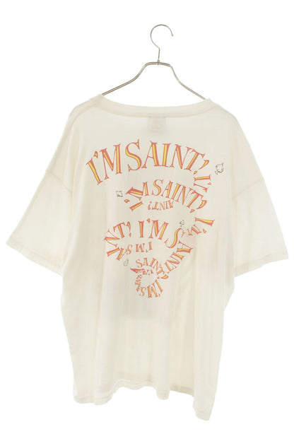 SAINT MICHAEL MAD HATTER Vintage Print T-Shirt White Size XL