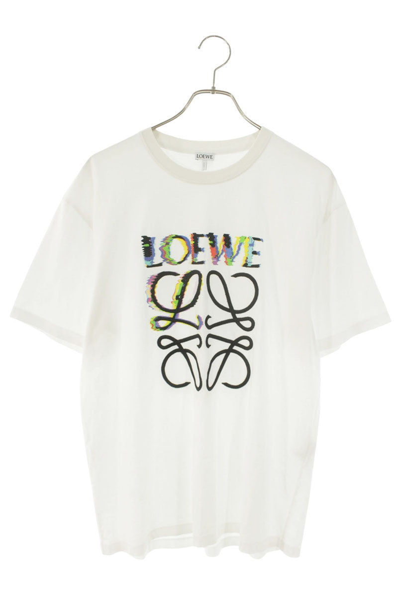 LOEWE White Anagram Logo Print Cotton T-Shirt Size XS