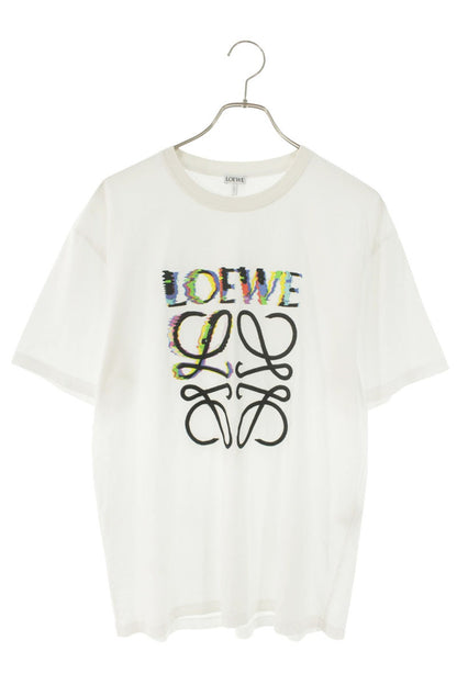 LOEWE White Anagram Logo Print Cotton T-Shirt Size XS