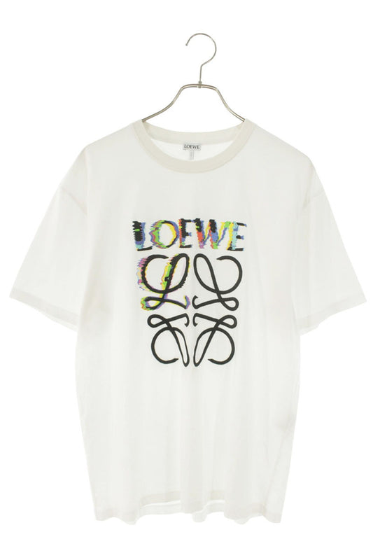 LOEWE White Anagram Logo Print Cotton T-Shirt Size XS