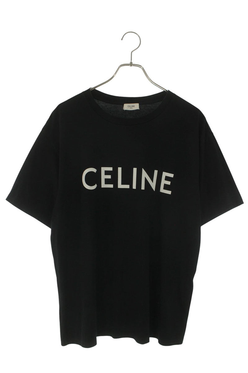 CELINE Logo Print Loose Fit T-Shirt Black Size S
