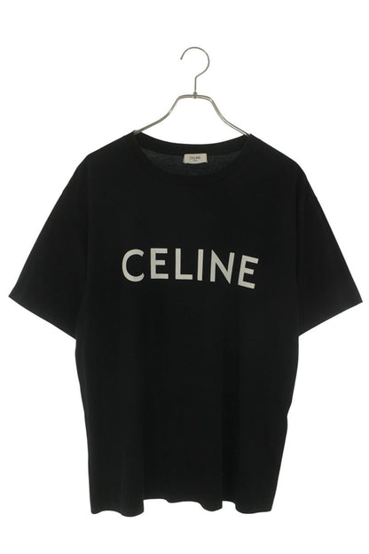 CELINE Logo Print Loose Fit T-Shirt Black Size S