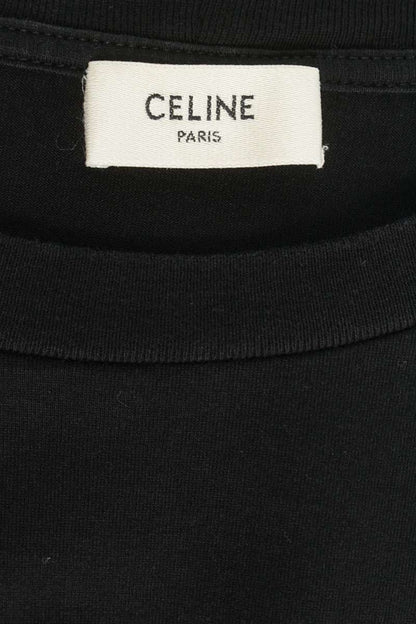 CELINE Logo Print Loose Fit T-Shirt Black Size S