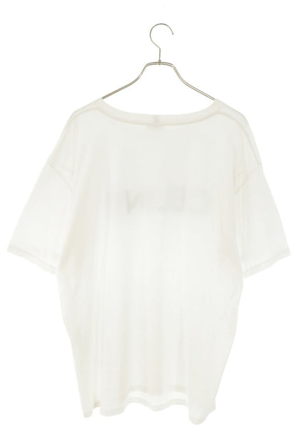 CELINE Logo Print Loose Fit T-Shirt White Size XL