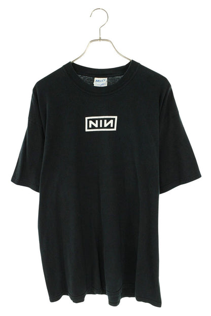 VINTAGE Nine Inch Nails Front Print T-Shirt Black Size XL