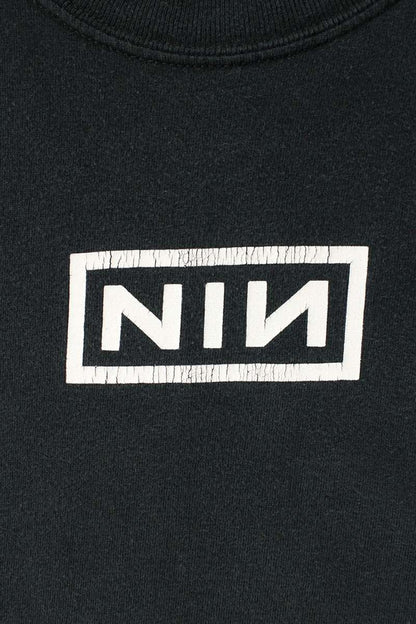 VINTAGE Nine Inch Nails Front Print T-Shirt Black Size XL