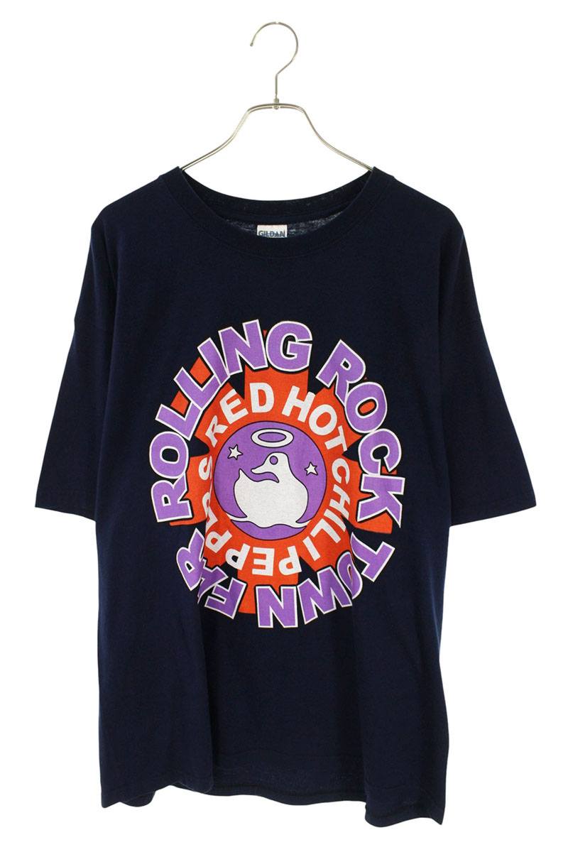 VINTAGE Red Hot Chili Peppers Print T-Shirt Navy Size XL