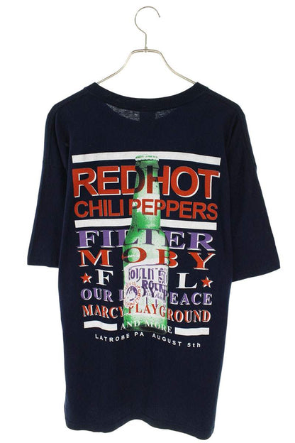 VINTAGE Red Hot Chili Peppers Print T-Shirt Navy Size XL