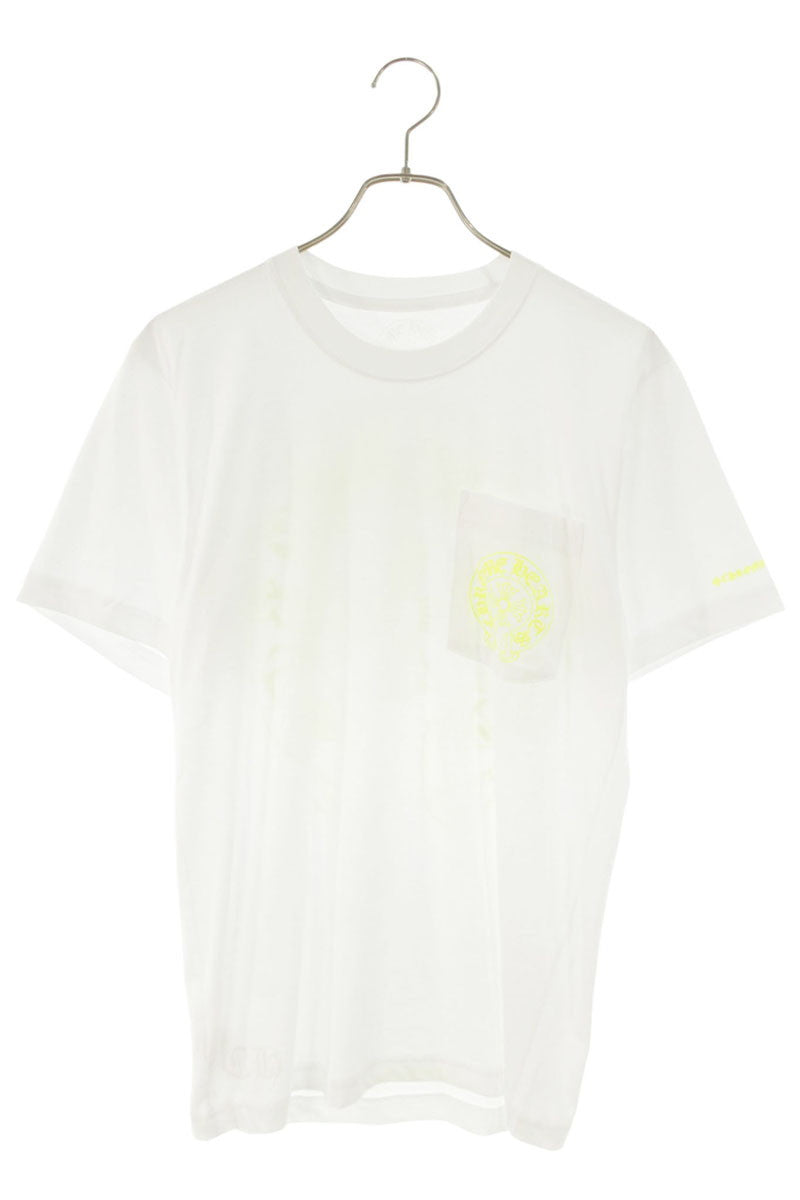 Chrome Hearts Back Horseshoe Print Tee White/Yellow Size S