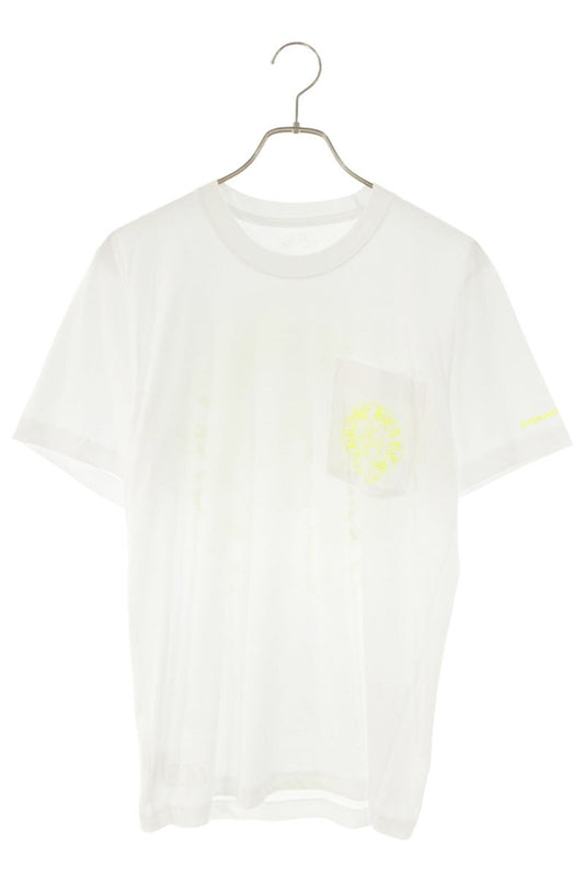 Chrome Hearts Back Horseshoe Print Tee White/Yellow Size S