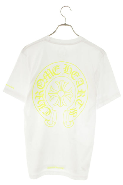 Chrome Hearts Back Horseshoe Print Tee White/Yellow Size S