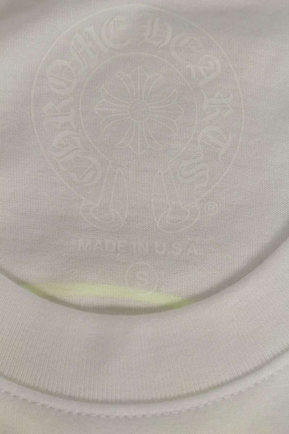 Chrome Hearts Back Horseshoe Print Tee White/Yellow Size S