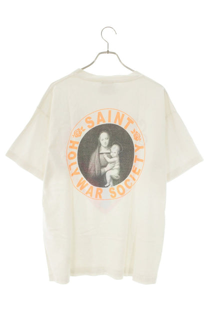 SAINT MICHAEL 21AW Heart Vintage Tee White Size L