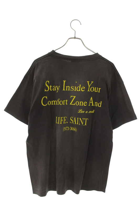 SAINT MICHAEL 22SS Never Be Alone Print Tee Black Size M