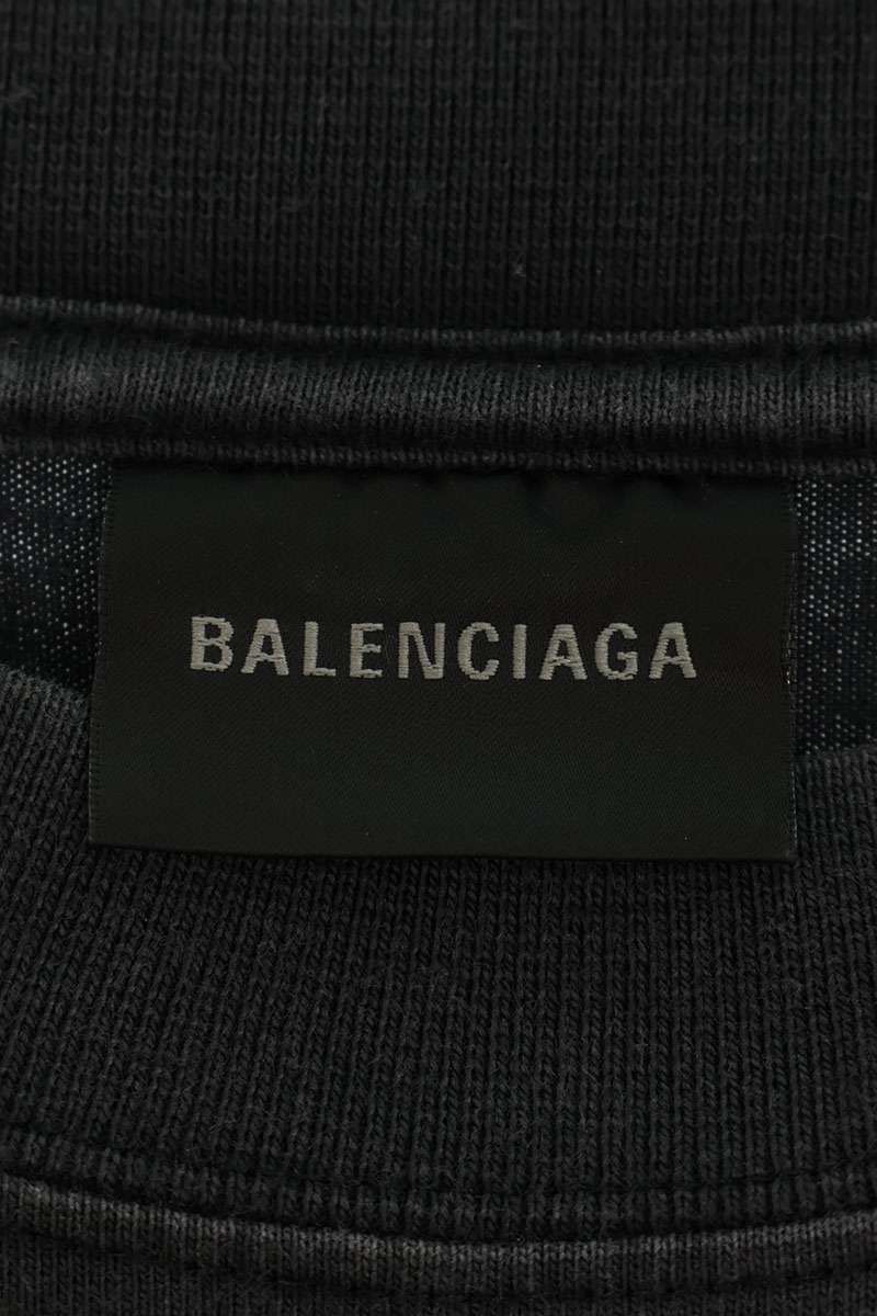 BALENCIAGA Black Logo Print Large Fit T-Shirt Size XS