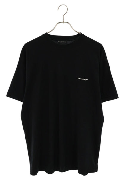 BALENCIAGA Mini Logo Print T-Shirt Black Size M