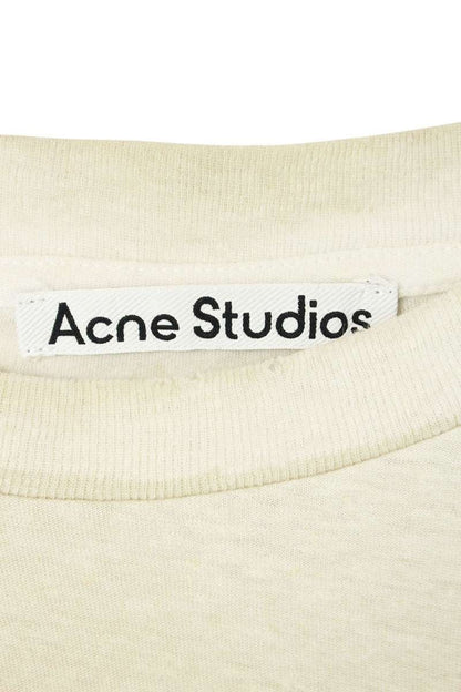 ACNE STUDIOS Logo Print Relaxed Fit Vintage Tee White Size M