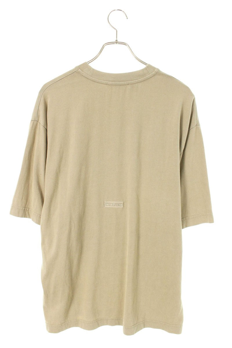 ACNE STUDIOS Beige Back Rubber Logo T-Shirt Size S
