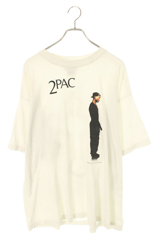 SAINT MICHAEL 25SS Vintage Washed 2PAC Tee White Size XL