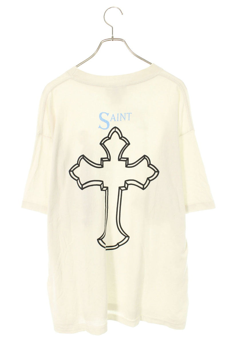 SAINT MICHAEL 25SS Vintage Washed 2PAC Tee White Size XL