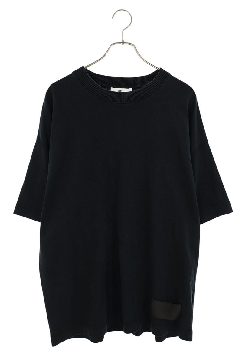 AMI Black Logo Label Design T-Shirt Size L
