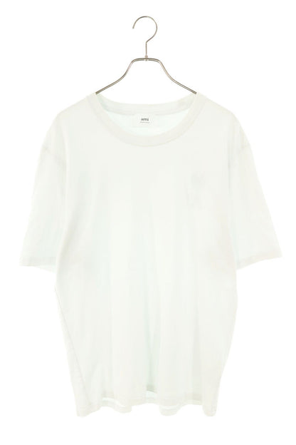AMI White Heart Logo Embroidery T-Shirt Size L