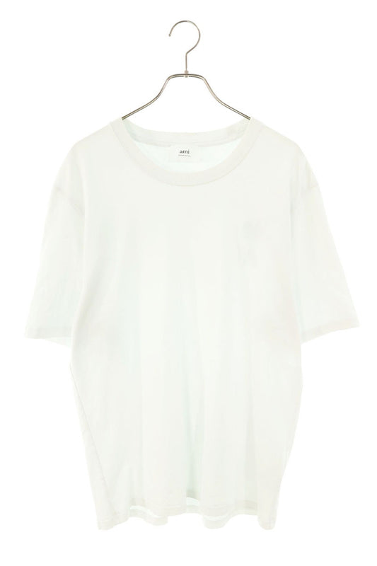 AMI White Heart Logo Embroidery T-Shirt Size L