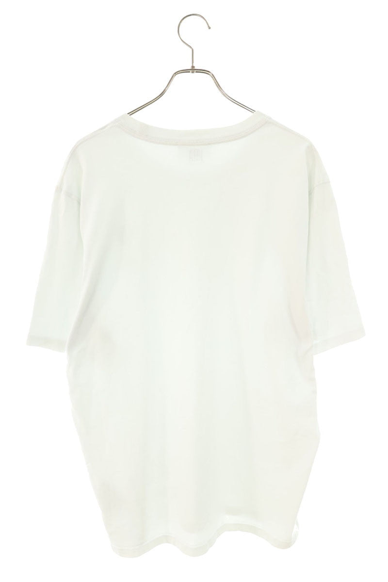 AMI White Heart Logo Embroidery T-Shirt Size L