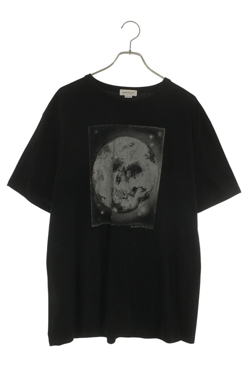 Alexander McQUEEN Moon Print Cotton T-Shirt Black Size L