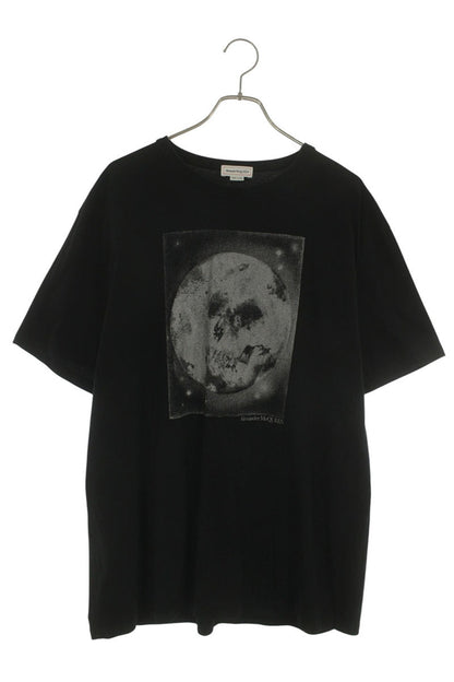 Alexander McQUEEN Moon Print Cotton T-Shirt Black Size L