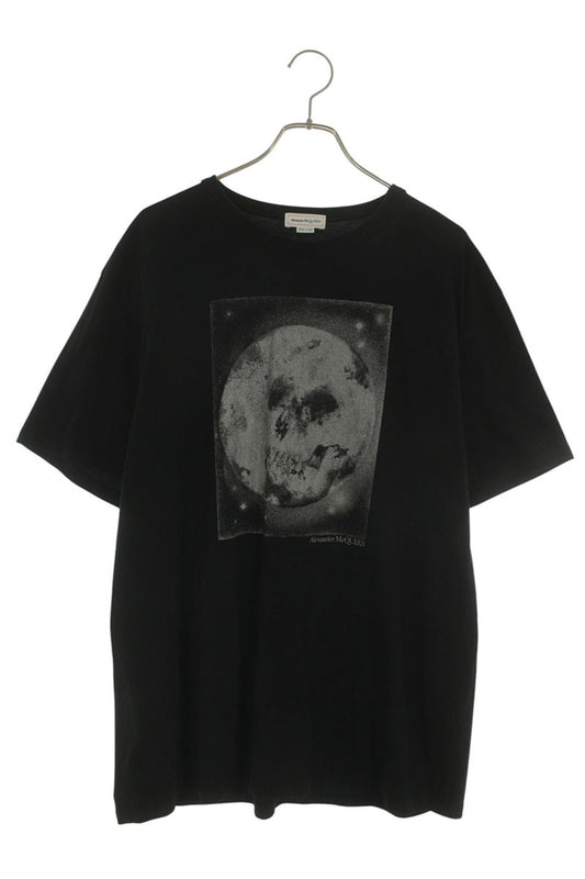 Alexander McQUEEN Moon Print Cotton T-Shirt Black Size L