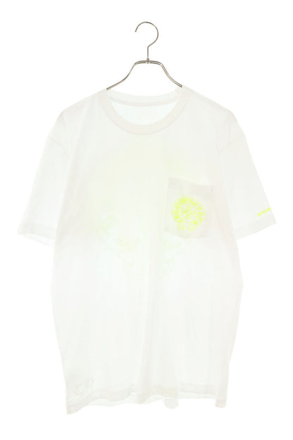 Chrome Hearts Back Horseshoe Print Tee White/Yellow Size L