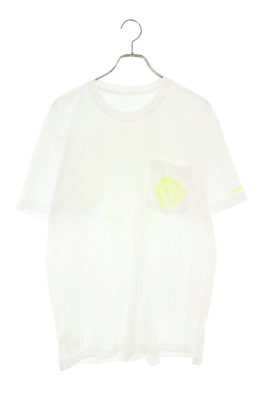 Chrome Hearts Back Horseshoe Print Tee White/Yellow Size L