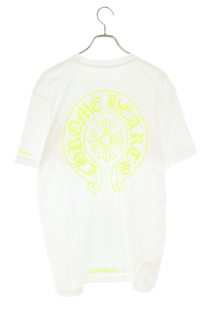 Chrome Hearts Back Horseshoe Print Tee White/Yellow Size L