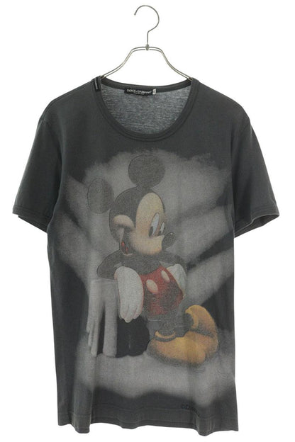 DOLCE & GABBANA Gray Character Print T-Shirt Size M