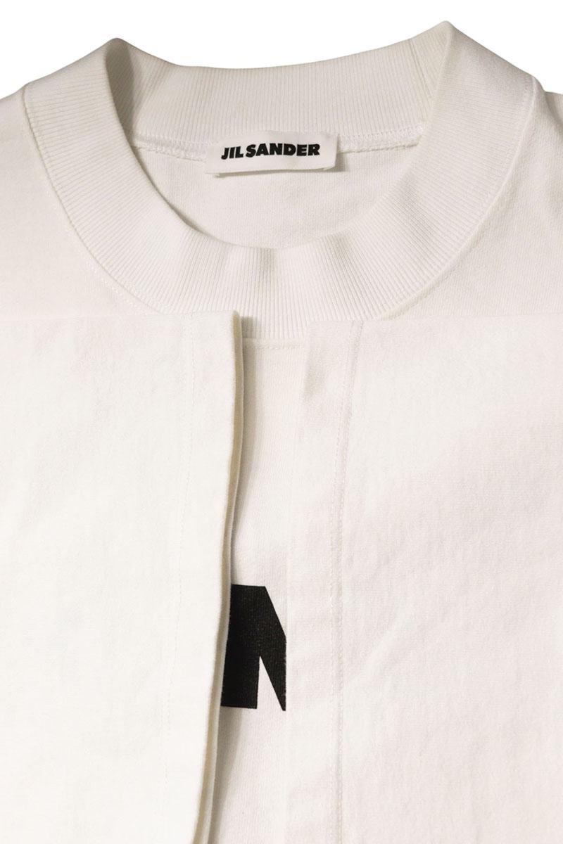 JILSANDER Logo Print Cotton Tee White Size L
