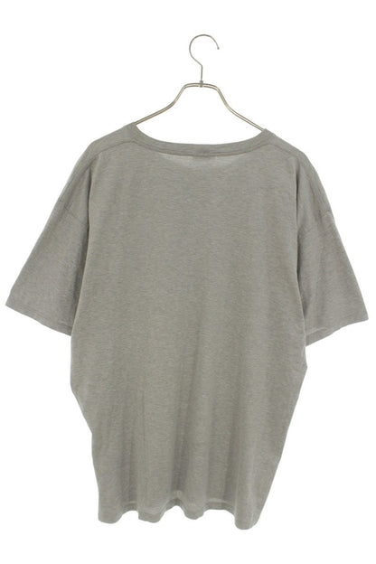 CELINE Checker Logo Studs Cotton T-Shirt Gray Size L