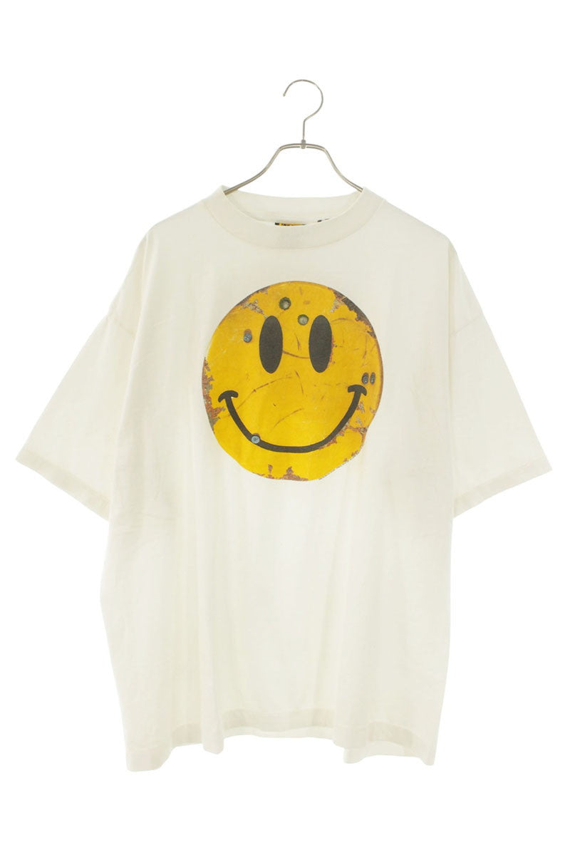 SAINT MICHAEL 25AW SMILE Vintage Washed T-Shirt Size XL