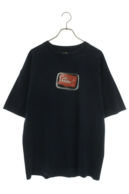 VINTAGE 00s FIGHT CLUB Print Cotton T-Shirt Navy Size XL