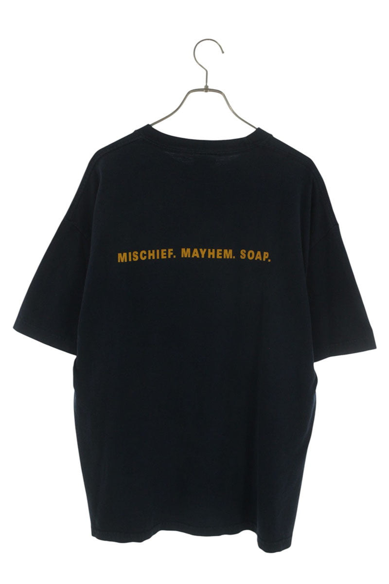 VINTAGE 00s FIGHT CLUB Print Cotton T-Shirt Navy Size XL