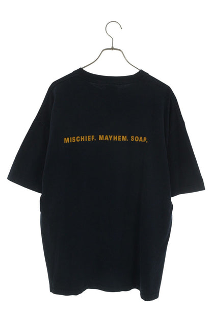 VINTAGE 00s FIGHT CLUB Print Cotton T-Shirt Navy Size XL