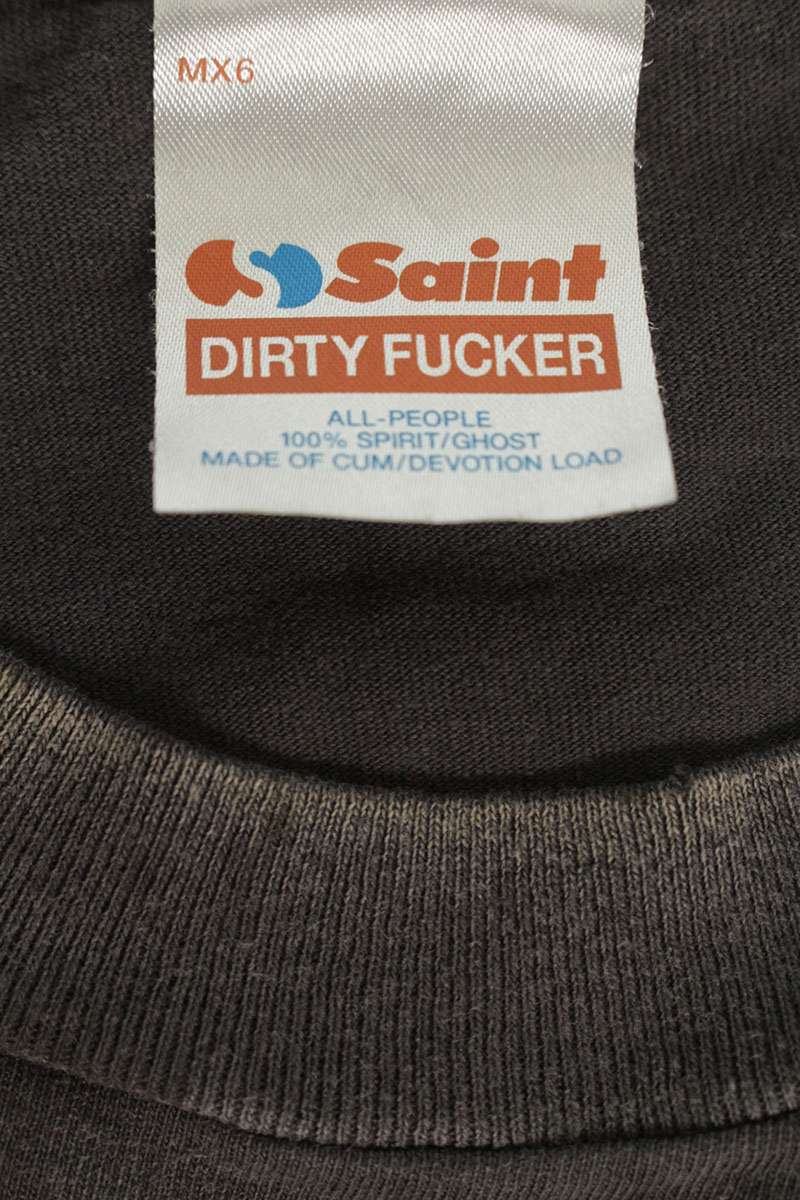 SAINT MICHAEL 25SS OBLITERATE Vintage Washed Black Size XL