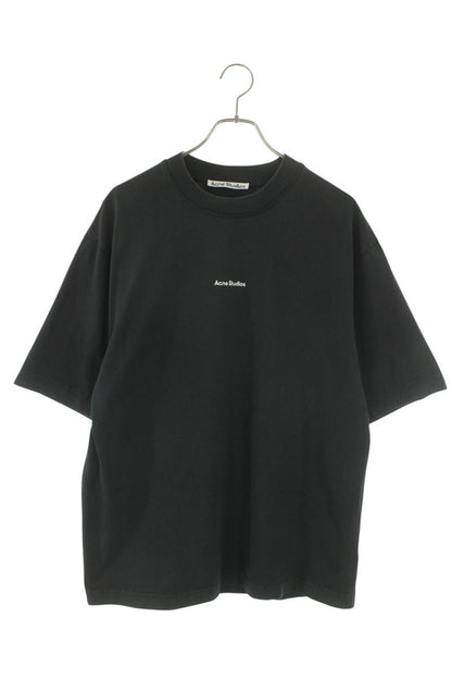 ACNE STUDIOS Logo Stamp Print Cotton T-Shirt Black Size S