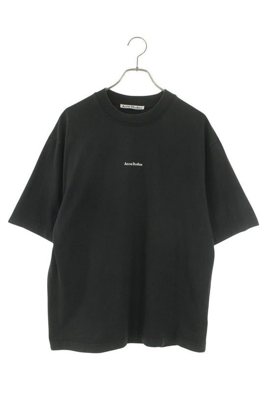 ACNE STUDIOS Logo Stamp Print Cotton T-Shirt Black Size S