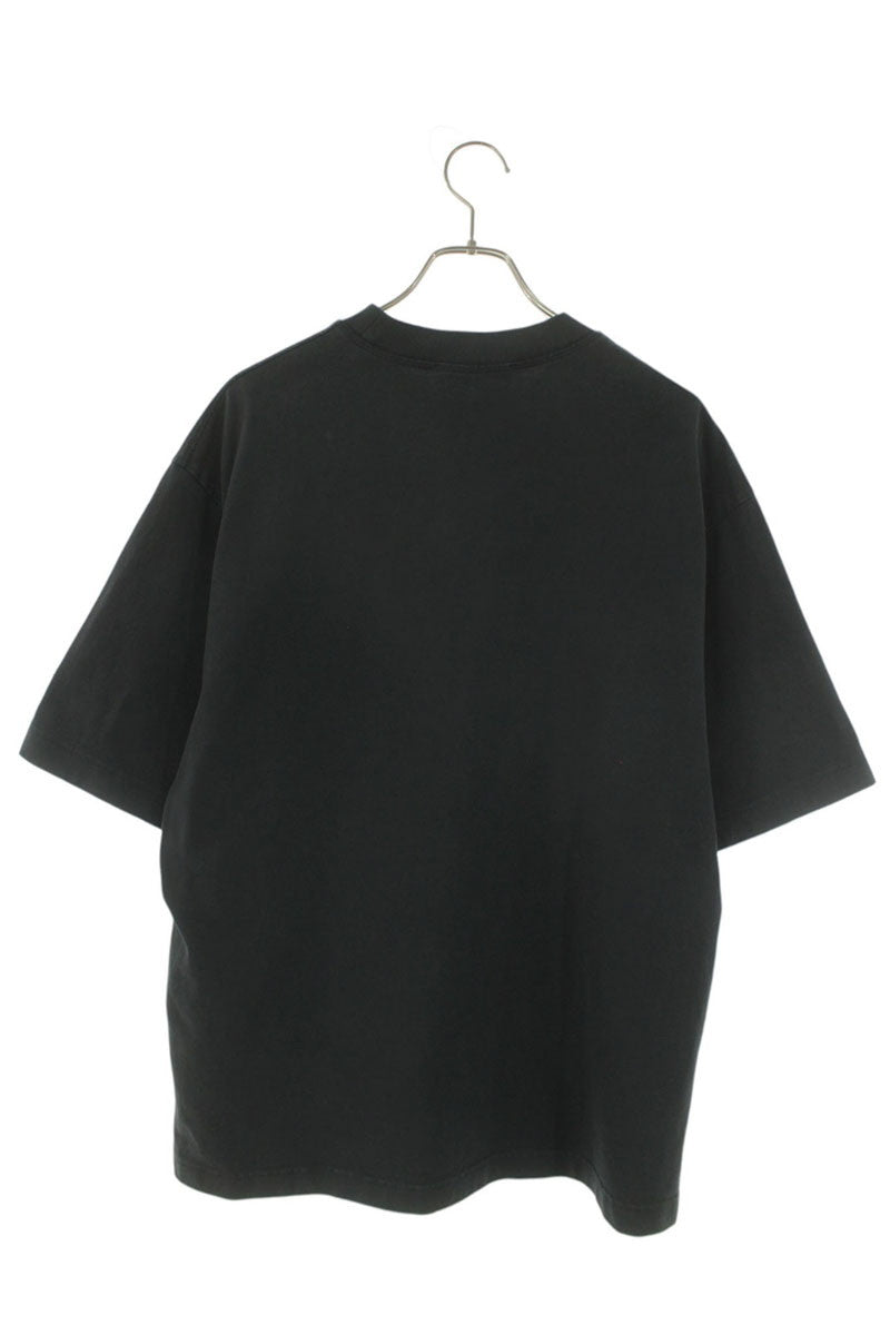 ACNE STUDIOS Logo Stamp Print Cotton T-Shirt Black Size S