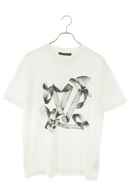 LOUISVUITTON LV Bird Print Cotton T-Shirt White Size S