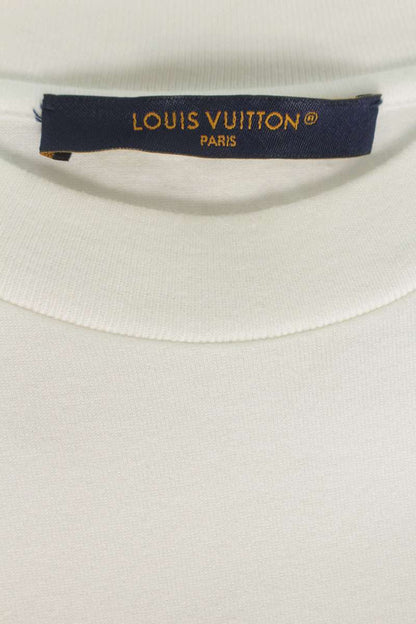 LOUISVUITTON LV Bird Print Cotton T-Shirt White Size S